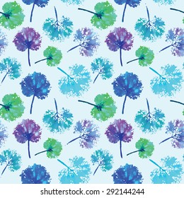 crazy beautiful imprint watercolor pattern of leaves. handmade painted. beautiful seamless texture background imprint.