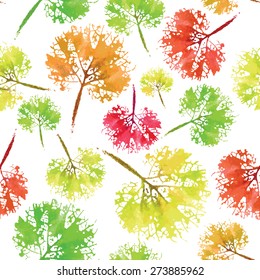 crazy beautiful watercolor pattern of leaves. handmade painted. beautiful seamless texture background imprint.