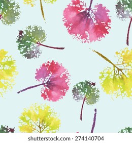 crazy beautiful watercolor pattern of leaves. handmade painted. beautiful seamless texture background imprint.