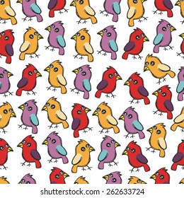 Crazy birds seamless