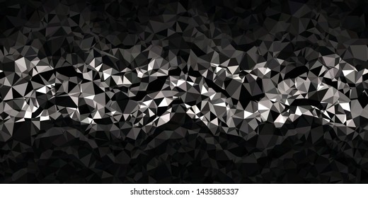 Crazy Black and White and Gray Triangles Texture Seamless Repeat Vector Pattern.  Abstract, Geometric, Detailed.  Huge repeat with thousands of elements.  Generative Art.  Crystal, crystalized.