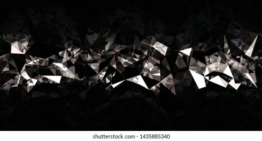 Crazy Black and White and Gray Triangles Texture Seamless Repeat Vector Pattern.  Abstract, Geometric, Detailed.  Huge repeat with thousands of elements.  Generative Art.  Crystal, crystalized.