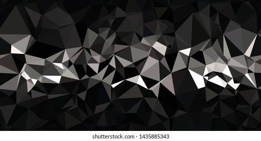 Crazy Black and White and Gray Triangles Texture Seamless Repeat Vector Pattern.  Abstract, Geometric, Detailed.  Huge repeat with thousands of elements.  Generative Art.  Crystal, crystalized.