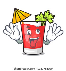 Crazy bloody mary mascot cartoon