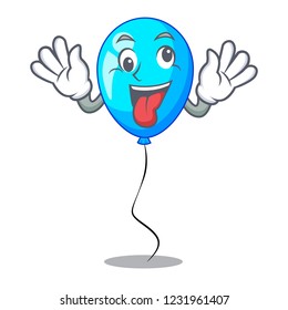 Crazy blue balloon bunch design on cartoon