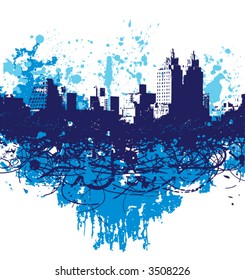 crazy blue city design