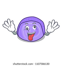 Crazy blueberry roll cake mascot cartoon