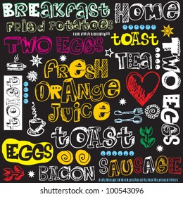 crazy breakfast doodles