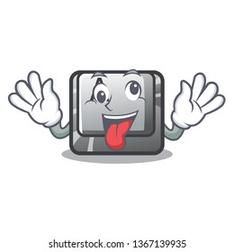 Crazy A button attached a cartoon keyboard