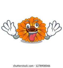 Crazy calendul flower tree is character shape