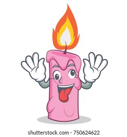 Crazy candle character cartoon style