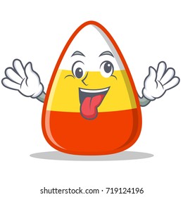 Crazy candy corn character cartoon