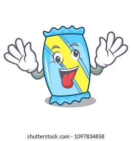 Crazy candy mascot cartoon style