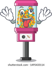 Crazy candy vending machine on the cartoon