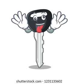 Crazy car key on clipping path character