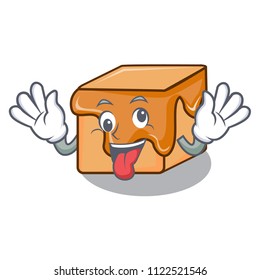 Crazy caramel candies mascot cartoon