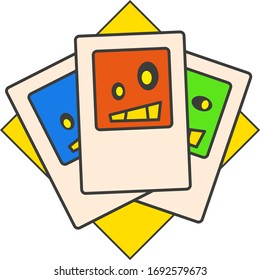 crazy card icon for a game, app, or website