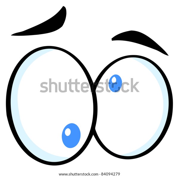 Crazy Cartoon Eyes Stock Vector (Royalty Free) 84094279