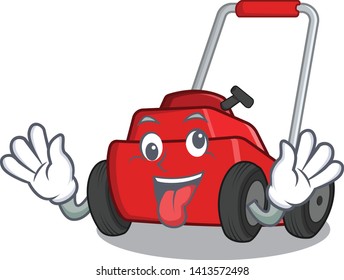 Crazy cartoon lawnmower 