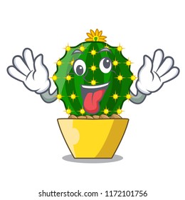 Crazy cartoon mammillaria humboldtii cactus at park cactus