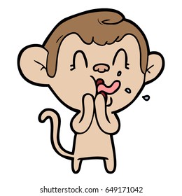 crazy cartoon monkey