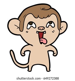 crazy cartoon monkey