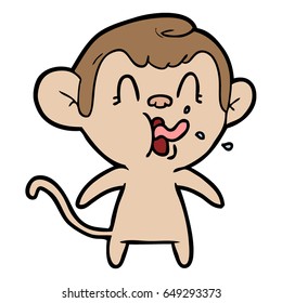 crazy cartoon monkey