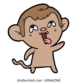 mono loco de dibujos animados