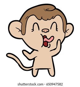 crazy cartoon monkey