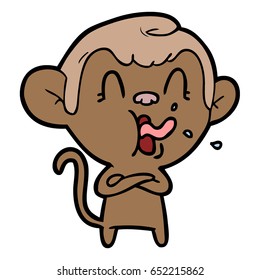 crazy cartoon monkey