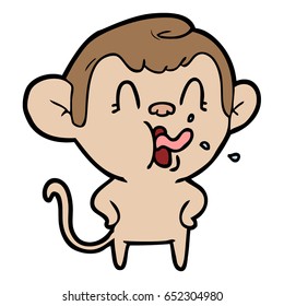 crazy cartoon monkey