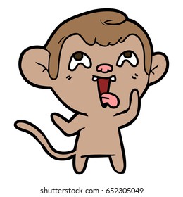 crazy cartoon monkey