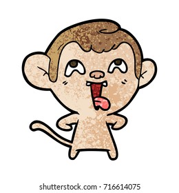 crazy cartoon monkey