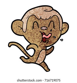 crazy cartoon monkey