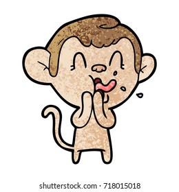 crazy cartoon monkey