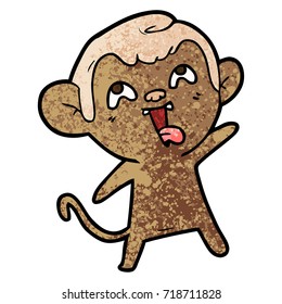 crazy cartoon monkey