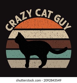 Crazy Cat guy - vector
