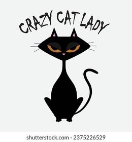 Crazy Cat Lady T Shirt Design, Cat t Shirt Design, Liebhaber von Tierhemden T Shirt Design, Funny Cat t Shirt Design.