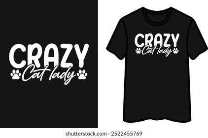 Crazy Cat Lady T-Shirt Design