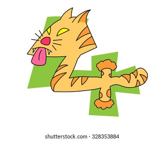 Crazy Cat on green: number 4
