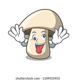 Crazy champignon mushroom mascot cartoon