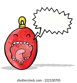 crazy christmas bauble cartoon character