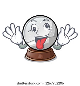 Crazy christmas snow globe in shape cartoon