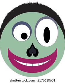 A crazy clown vector image, great for funny and weird things.