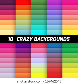 Crazy Color Gradient Background Pack. Vector Element