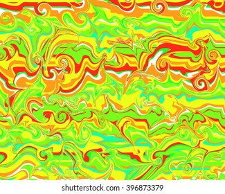 Crazy colorful summer background. Marbled imitation texture. Abstract marble neon background. Design for backdrop, prints, decorations, wrapping, etc.