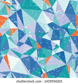 Crazy Colorful Triangles Texture Seamless Repeat Vector Pattern.  Abstract, Geometric, Detailed.  Huge repeat with thousands of elements.  Generative Art.  From my Summer Bright pattern collection.