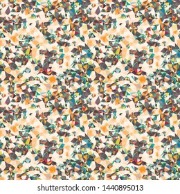 Crazy Colorful Triangles Texture Seamless Repeat Vector Pattern. Abstract, Geometric, Detailed. Huge repeat with thousands of elements. Generative Art.  Crystal, crystallized.
