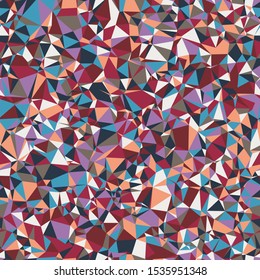 Crazy Colorful Triangles Texture Seamless Repeat Vector Pattern Bright Rainbow Colors.  Abstract, Geometric, Detailed.  Random.  Generative Art.