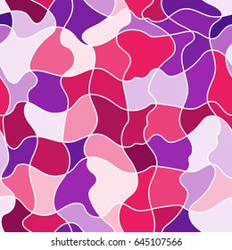 Crazy colors seamless abstract vector pattern. Summer colours, modern wave and mosaic circles texture. Boho fashion style for prints